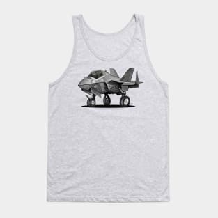 F-35C Lightning II Joint Strike Fighter Illustration Tank Top